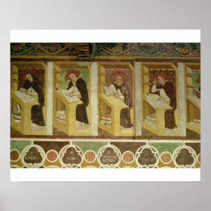 Affiche Quatre moines dominicains à leurs bureaux, du cycl
