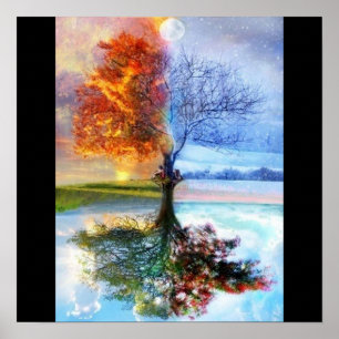 Affiche quatre saisons artsy