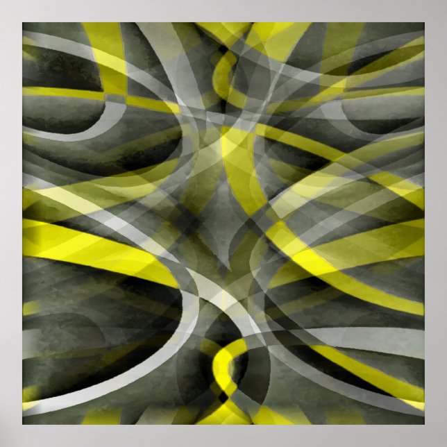Affiche Quatre-vingts Vibes Daffodil Jaune et gris Couche  (Devant)