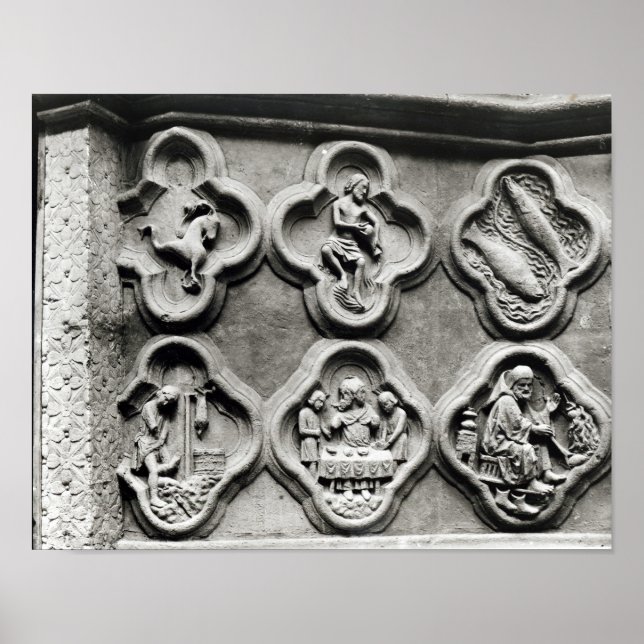 Affiche Quatrefoils avec les signes du Zodiaque (Devant)