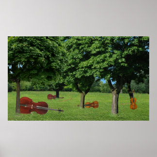 Affiche Quatuor à cordes en bois