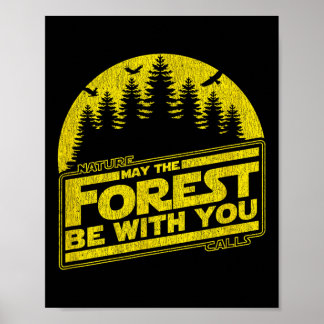 Affiche Que La Forêt Soit Avec Vous Nature Jaune Été Ca