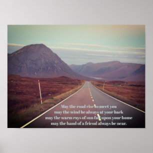 Affiche Que la route monte pour vous rencontrer Glencoe Sc