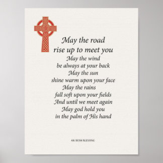 Affiche Que la voie monte - une bénédiction irlandaise