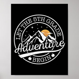 Affiche Que l'aventure de 5e année commence Rétro Premier