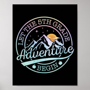 Affiche Que l'aventure de 5e commence Rétro Premier Jour