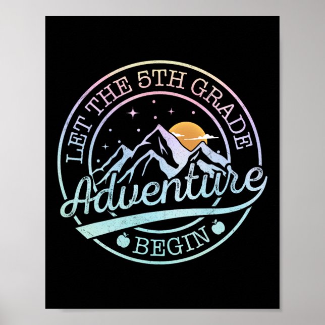 Affiche Que l'aventure de 5e commence Rétro Premier Jour  (Devant)