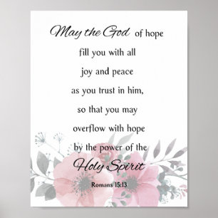 Affiche Que le Dieu de l'espérance vous remplisse