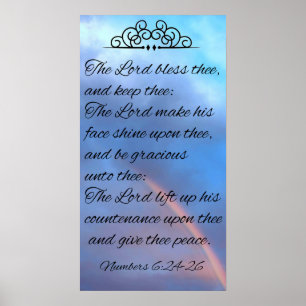 Affiche Que le Seigneur te bénisse et te garde