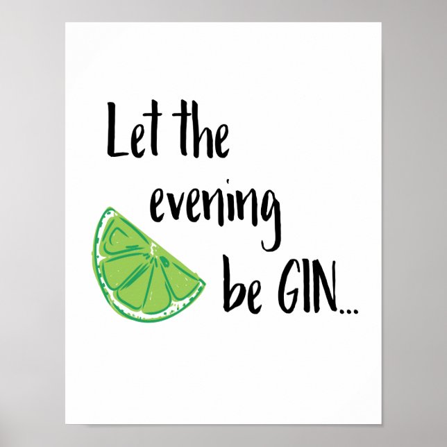 Affiche Que le soir soit GIN (Devant)