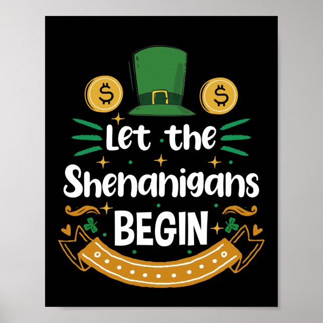 Affiche Que les Shenanigans commencent la Saint Patrick (Devant)
