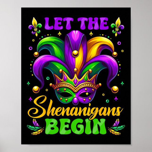 Affiche Que Les Shenanigans Commencent Mardi Gras 3 (Devant)