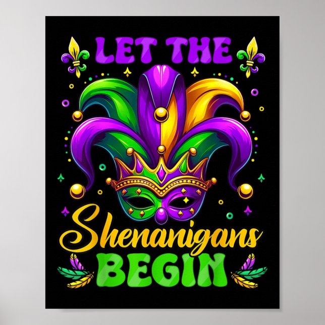 Affiche Que Les Shenanigans Commencent Mardi Gras 4 (Devant)