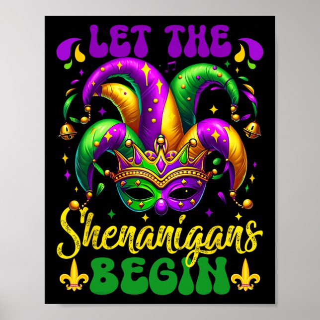 Affiche Que Les Shenanigans Commencent Mardi Gras 5 (Devant)