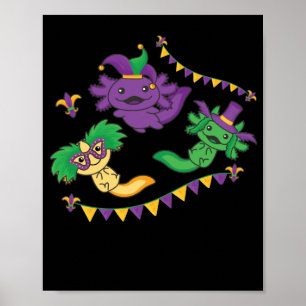 Affiche Que Les Shenanigans Commencent Mardi Gras Axolotl