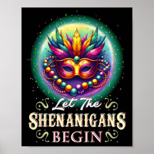 Affiche Que Les Shenanigans Commencent Mardi Gras Pour Qui