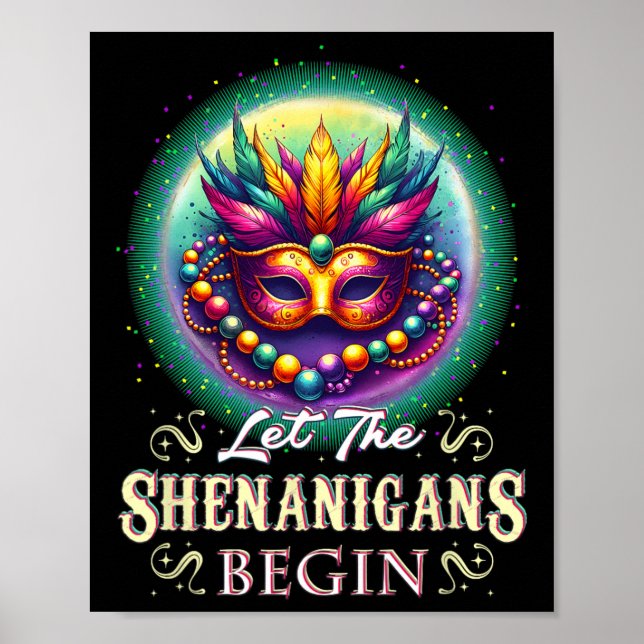 Affiche Que Les Shenanigans Commencent Mardi Gras Pour Qui (Devant)