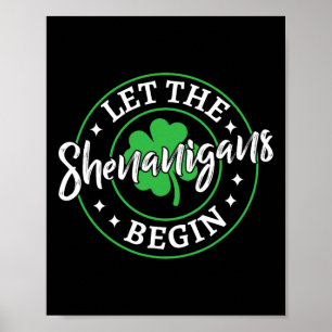 Affiche Que les Shenanigans commencent St Patricks Day Vin