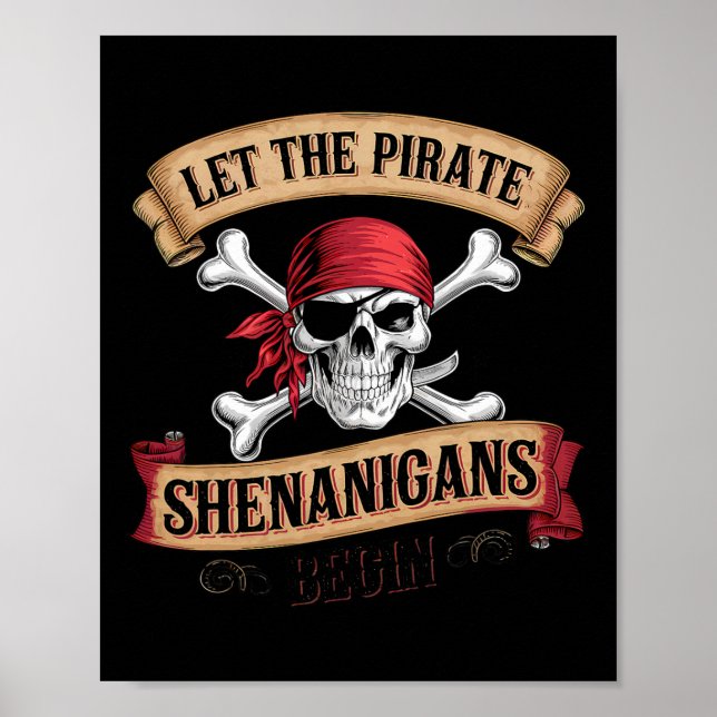 Affiche Que Les Shenanigans Pirates Commencent À Parler Co (Devant)
