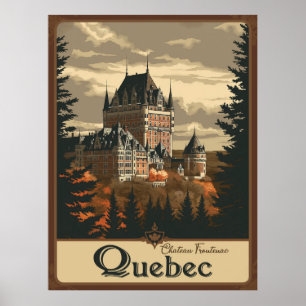 Affiche Québec, Canada Majesté du Château Frontenac