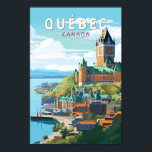 Affiche Québec Canada Travel Art Vintage<br><div class="desc">Modèle de déplacement vectoriel rétro du Québec. Le Québec,  niché dans l'est du Canada,  offre un mélange unique de charme européen et d'esprit nord-américain.</div>