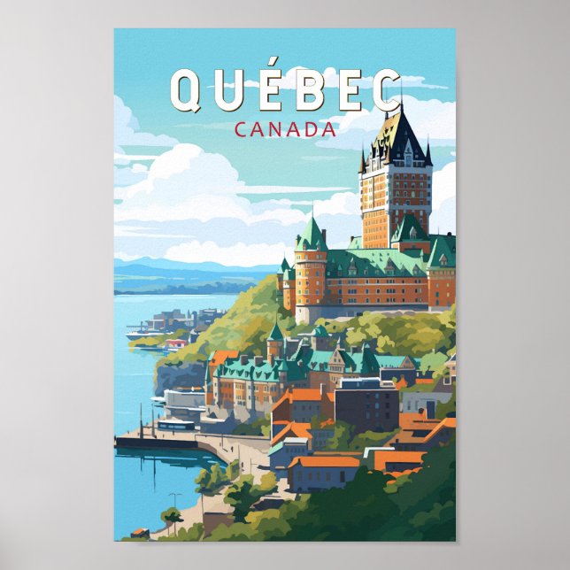 Affiche Québec Canada Travel Art Vintage (Devant)