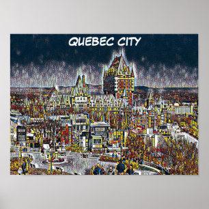 AFFICHE QUÉBEC CITY COMIC POP ART