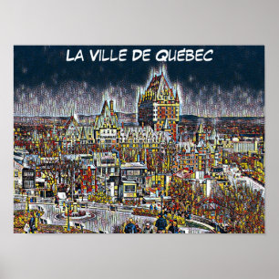 AFFICHE QUÉBEC CITY COMIC POP ART