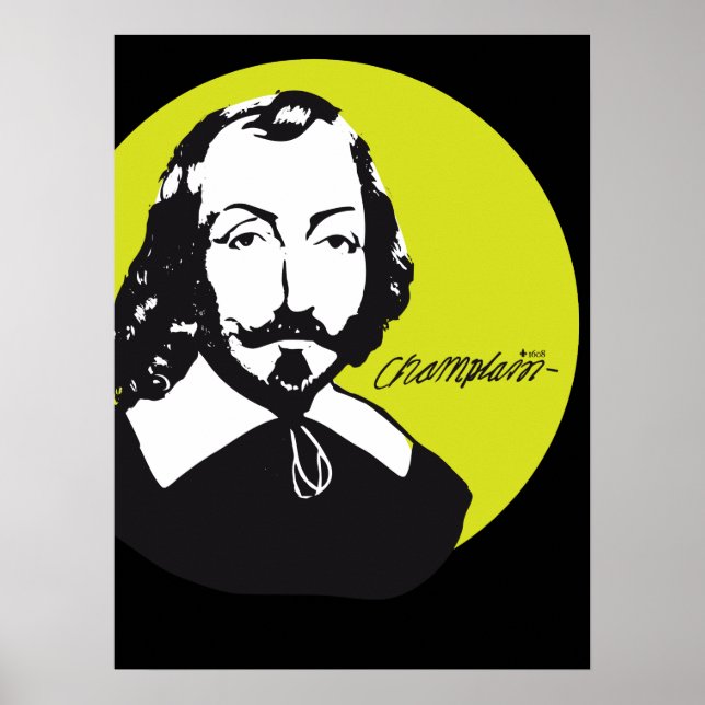Affiche Québec Samuel de Champlain 1608 Nouvelle-France (Devant)