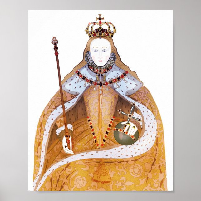Affiche Queen Elizabeth I - historical illustration (Devant)