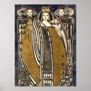 Affiche Queen of Clubs par Margaret Macdonald Mackintosh