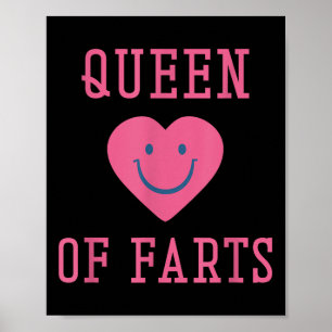 Affiche Queen Of Farts Amusant Amoureux Du Panier Farting