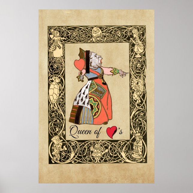 Affiche Queen of Hearts, Alice's Adventures in Wonderland (Devant)