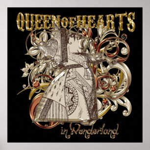 Affiche Queen of Hearts Carnivale Style (version or)