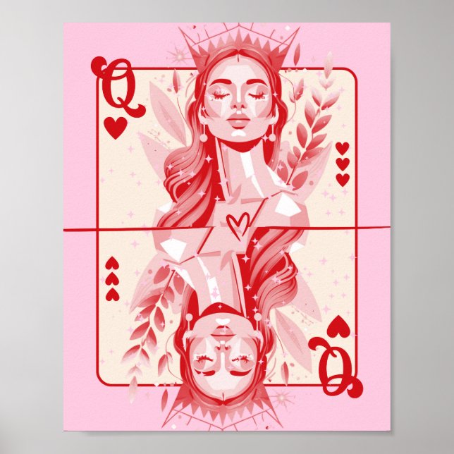 Affiche Queen of Hearts Preppy Art (Devant)