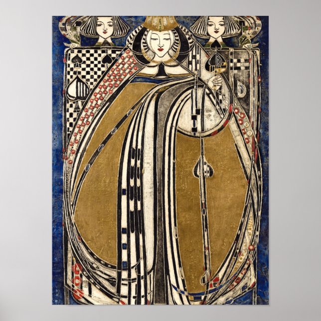 Affiche Queen of Spades par Margaret Macdonald Mackintosh (Devant)