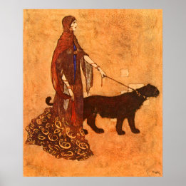 Affiche Queen of the Ebony Isles Edmund Dulac Art