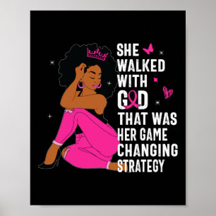 Affiche Queen Rose Ruban Le mois de sensibilisation au can