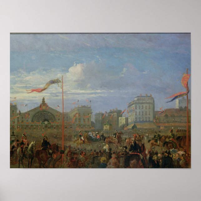 Affiche Queen Victoria Arrivée à la Gare de l'Est (Devant)