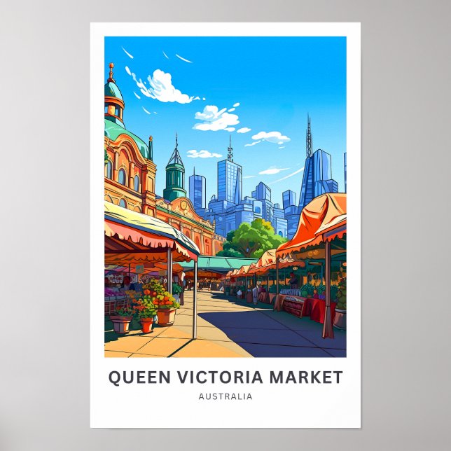Affiche Queen Victoria Market Australie Imprimer (Devant)