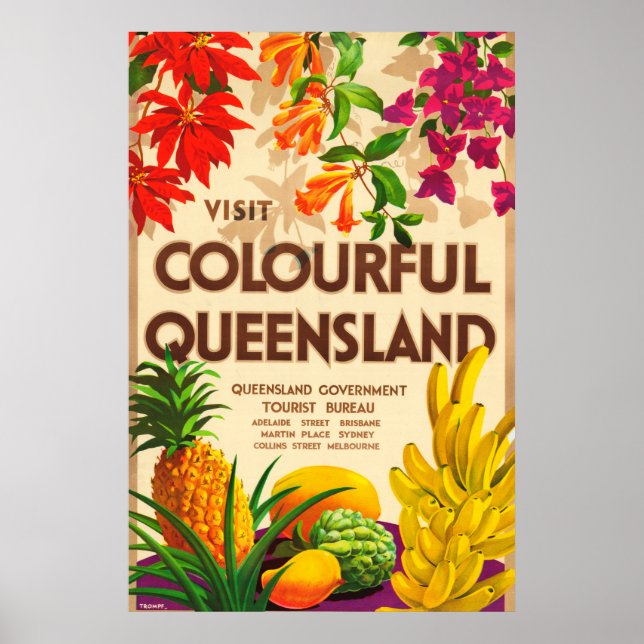 Affiche Queensland Australie Tourisme (Devant)