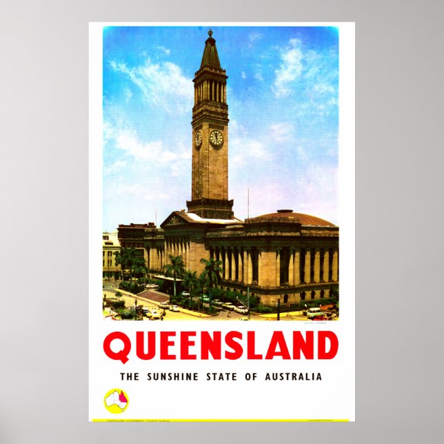 Affiche Queensland Sunshine State Brisbane (Devant)