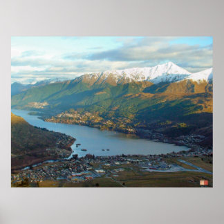 Affiche Queenstown Mountainview Nouvelle-Zélande