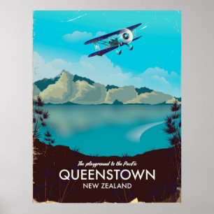 Affiche Queenstown Nouvelle-Zélande