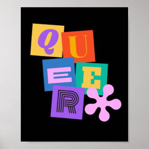 Affiche Queer. LGBT+Pride. L'amour est l'amour