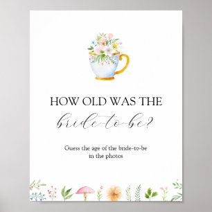 Affiche Quel âge avait la future mariée Jeu de Baby Shower
