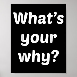 Affiche Quel est votre Pourquoi Inspirant Entrepreneur Mot