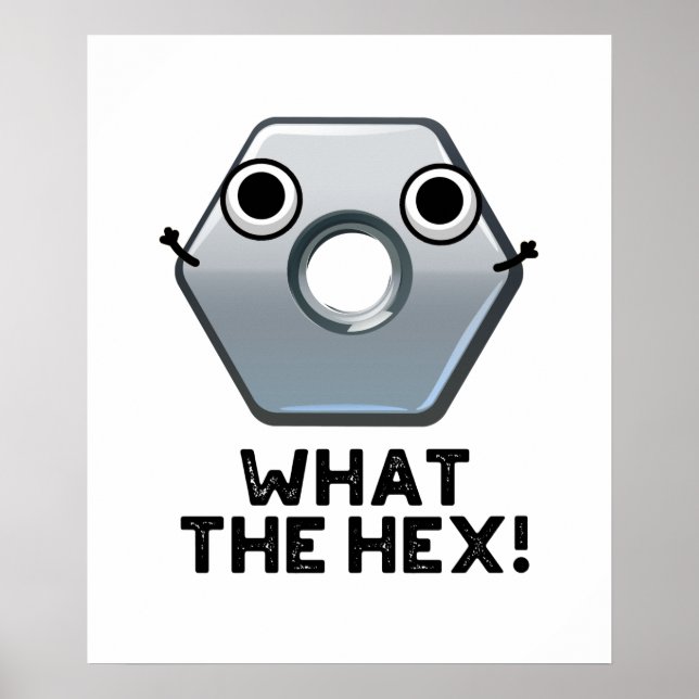 Affiche Quel Hexagon Hex Funny Forme Le Pun (Devant)
