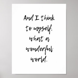 Affiche Quel monde merveilleux