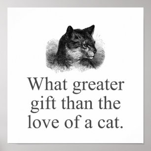 Affiche Quel Plus Grand Don Que L'Amour D'Un Chat